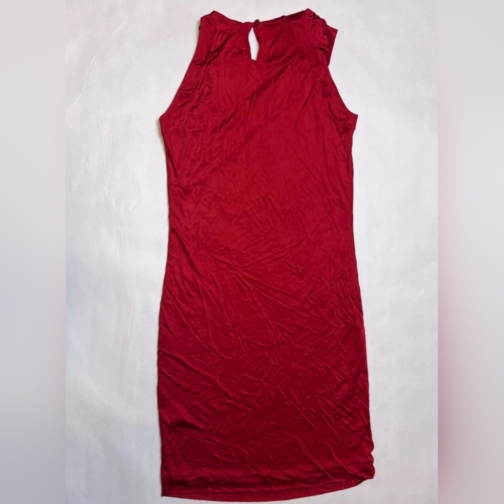 GUCCI Red Sleeveless Dress with Shoulder Detail, New - Picture 9 of 11